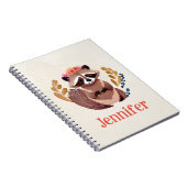 Carnet Couleur d'aquarelle de la Couronne florale mignonn (Côté Droit)