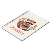 Carnet Couleur d'aquarelle de la Couronne florale mignonn (Côté gauche)