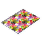 Carnet Couleur d'aquarelle rouge et jaune (Côté gauche)