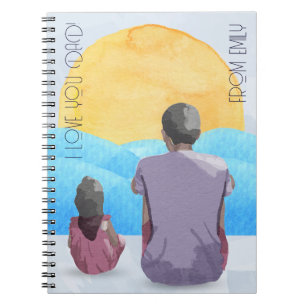 Carnet Couleur de l'eau Vue mer pour papa