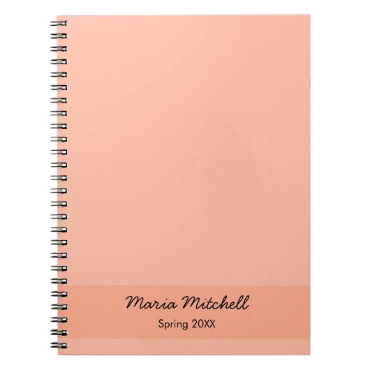 Carnet Couleur de tendance - Nom de la pêche douce / Carn (Devant)