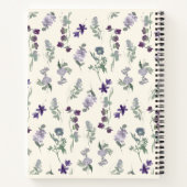 Carnet Couleur d'eau de la végétation fleurie pourpre Rec (Dos)