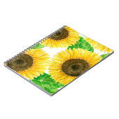 Carnet Couleur d'eau des fleurs de soleil (Côté gauche)