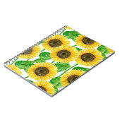 Carnet Couleur d'eau des fleurs de soleil (Côté gauche)