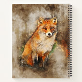 Carnet Couleur d'eau douce personnalisée Fox (Dos)