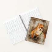 Carnet Couleur d'eau douce personnalisée Fox (Intérieur)