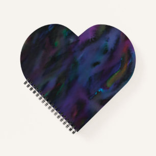 Carnet Couleur d'eau fumée abstraite personnalisée et amu