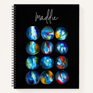 Carnet Couleur d'eau nébuleuse de la galaxie de la planèt