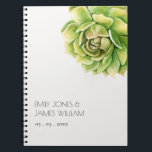 CARNET COULEUR D'EAU VERTE VIBRANT SUCCULENT MARIAGE<br><div class="desc">Si vous avez besoin d'une personnalisation ou d'autres éléments correspondants,  n'hésitez pas à me contacter à l'adresse yellowfebstudio@gmail.com</div>