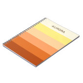 Carnet Couleur dégradée Retour à l'école - Nom personnali (Côté gauche)