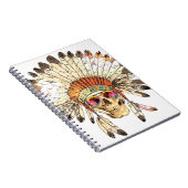 Carnet Couleur dessinée à la main - Coiffure amérindienne (Côté Droit)