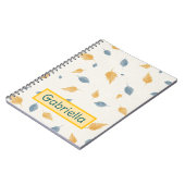 Carnet Couleur douce Feuille jaune bleu (Côté gauche)