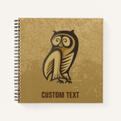 Carnet Couleur du symbole de hibou (Devant)