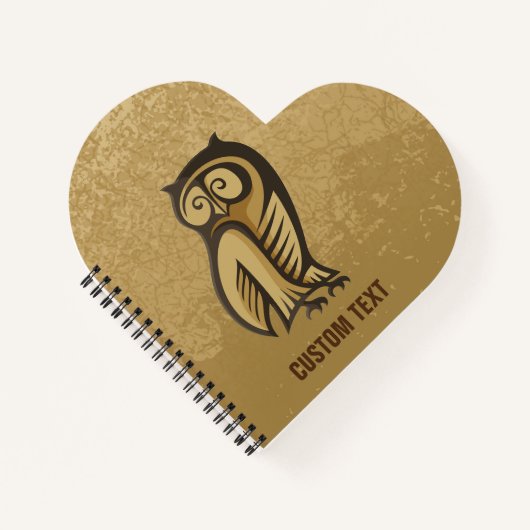 Carnet Couleur du symbole de hibou (Devant)