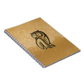 Carnet Couleur du symbole de hibou (Côté Droit)