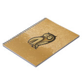 Carnet Couleur du symbole de hibou (Côté gauche)