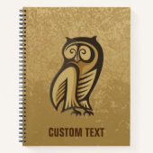 Carnet Couleur du symbole du hibou (Devant)