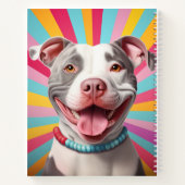 Carnet Couleur gris et blanc Jouer Pit Bull (Dos)