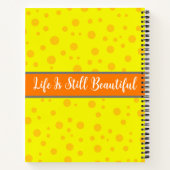 Carnet Couleur jaune citron esthétique - Monogramme avec (Dos)