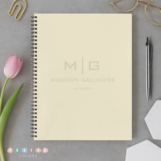 Carnet Couleur Jaune Crème Beige Pastel Lumière Douce Sol