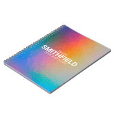 Carnet Couleur Maj Neon Lumière Holographique tendance (Côté gauche)