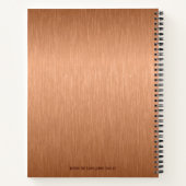 Carnet Couleur métallique brun cuivre (Dos)