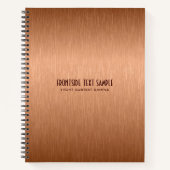 Carnet Couleur métallique brun cuivre (Devant)