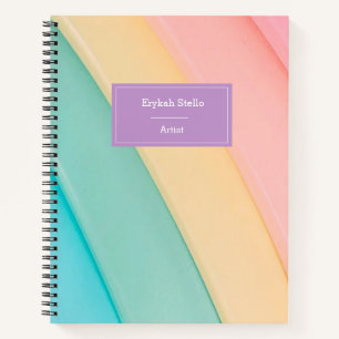 Carnet Couleur mignon courbes motif
