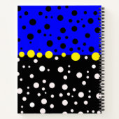 Carnet Couleur noir et bleu esthétique - Nom Monogramme (Dos)