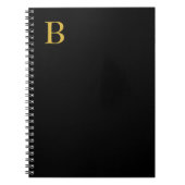 Carnet Couleur Or Moderne Monogramme Ajouter Nom Initiale (Devant)