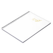 Carnet Couleur Or Monogramme Initiale Classique Professio (Côté gauche)