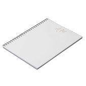 Carnet Couleur Or Monogramme Initiales Calligraphie Pro (Côté gauche)