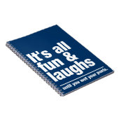 Carnet couleur personnalisé FUN & LAUGHS (Côté Droit)