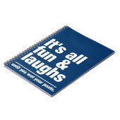 Carnet couleur personnalisé FUN & LAUGHS (Côté gauche)