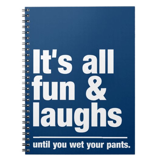 Carnet couleur personnalisé FUN & LAUGHS (Devant)