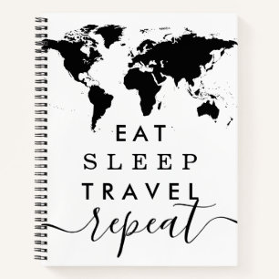 Carnet Couleur personnalisée Mangez le sommeil Répéter
