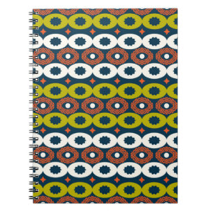 Carnet Couleur sans couture motif aux formes ovales en Af