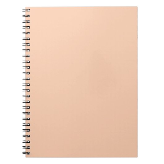 Carnet Couleur solide Apricot tendance | Élégant (Devant)