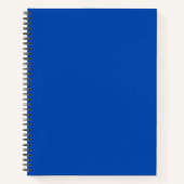 Carnet Couleur solide bleu Cobalt | Classique | Élégant (Devant)