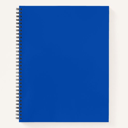 Carnet Couleur solide bleu Cobalt | Classique | Élégant (Devant)