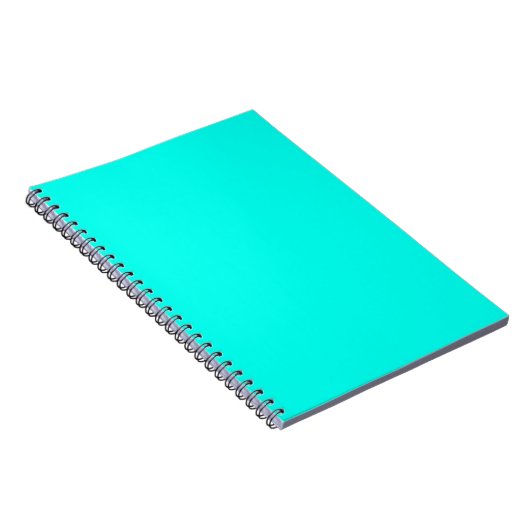 Carnet Couleur solide Turquoise Néon | Classique (Côté Droit)