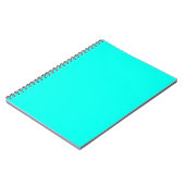 Carnet Couleur solide Turquoise Néon | Classique (Côté gauche)