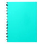 Carnet Couleur solide Turquoise Néon | Classique (Devant)