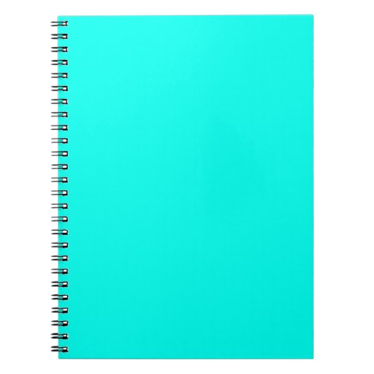Carnet Couleur solide Turquoise Néon | Classique (Devant)