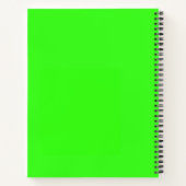 Carnet Couleur solide verte néon (Dos)
