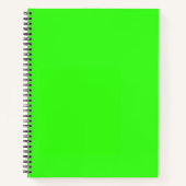 Carnet Couleur solide verte néon (Devant)