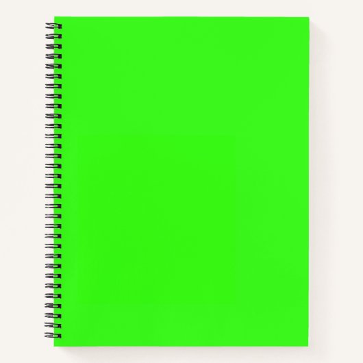 Carnet Couleur solide verte néon (Devant)