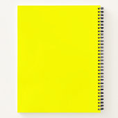 Carnet Couleur uni jaune néon (Dos)