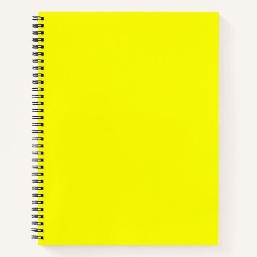 Carnet Couleur uni jaune néon (Devant)