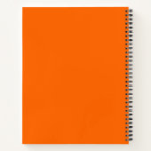 Carnet couleur unie néon orange -personnalisées (Dos)